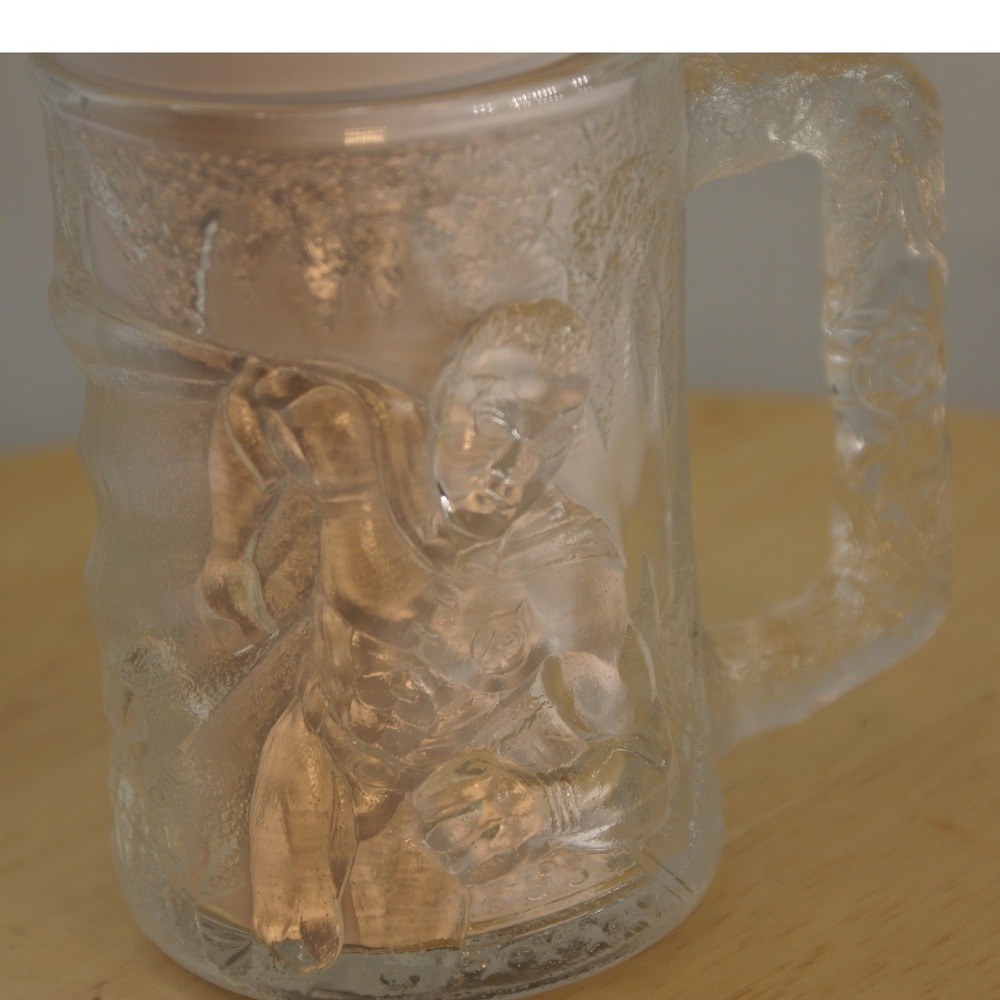 Vintage 1995 McDonalds Batman Forever Glass Mugs Set of 2 Batman & Robin France - Picture 4 of 16
